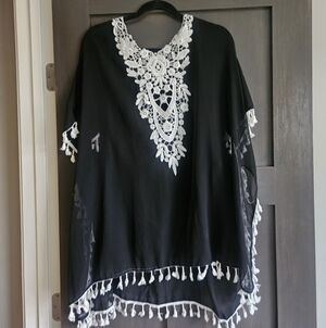 Black And White Swimsuit Cover